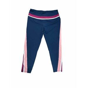 DSG|WOMEN’S ACTIVEWEAR CROPPED LEGGINGS NAVY/‎ MULTICOLOR STRIPED COLOR-BLOCK L